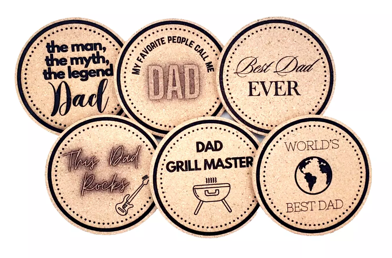 Cork Coasters - Dad