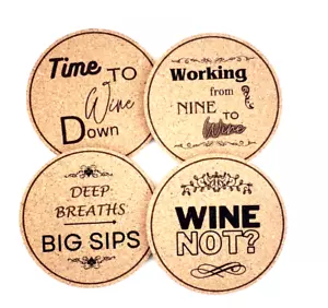 Cork Coasters - Wine sayings